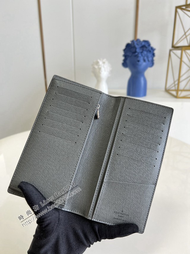 LV專櫃2023新款Brazza西裝夾 M30842灰 路易威登男士對折長夾錢包 dn1322